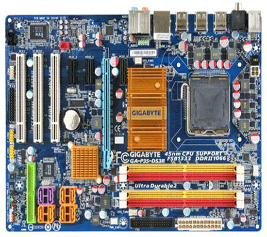 S-775 Gigabyte P35-DS3R (P35/ICH9R FSB1333 4*DDR2-1066(OC) PCIe-x16 8ch GLAN ATX)