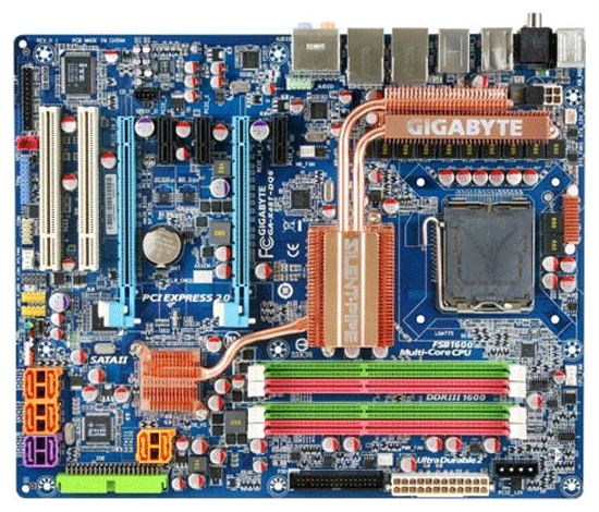 S-775 Gigabyte X48T-DQ6 (X48/ICH9R FSB1600 4*DDR3-1900 2PCIe-x16 8ch 2xGLAN 1394 ATX)